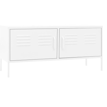 vidaXL Έπιπλο Τηλεόρασης Λευκό 105x35x50cm από Ατσάλι