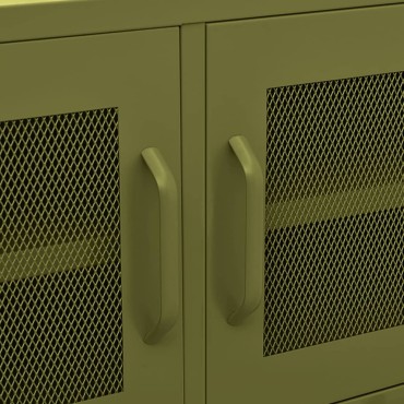 vidaXL Έπιπλο Τηλεόρασης Πράσινο Λαδί 105x35x50cm από Ατσάλι