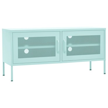 vidaXL Έπιπλο Τηλεόρασης Χρώμα Μέντας 105x35x50cm από Ατσάλι
