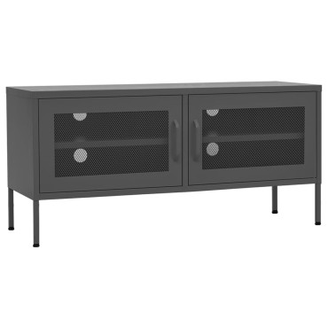 vidaXL Έπιπλο Τηλεόρασης Ανθρακί 105x35x50cm από Ατσάλι