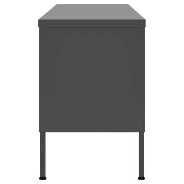 vidaXL Έπιπλο Τηλεόρασης Ανθρακί 105x35x50cm από Ατσάλι