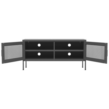vidaXL Έπιπλο Τηλεόρασης Ανθρακί 105x35x50cm από Ατσάλι