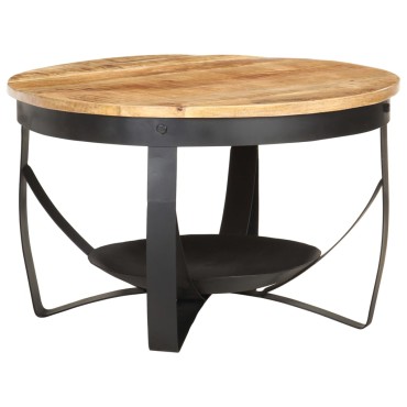 vidaXL Τραπεζάκι Σαλονιού 68x43cm από Ακατέργαστο Ξύλο Μάνγκο 1 τεμ.