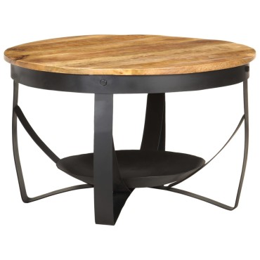 vidaXL Τραπεζάκι Σαλονιού 68x43cm από Ακατέργαστο Ξύλο Μάνγκο 1 τεμ.