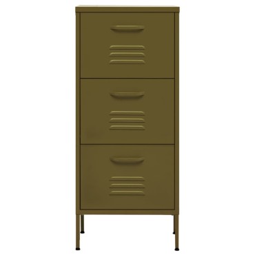 vidaXL Ντουλάπι Αποθήκευσης Πράσινο Λαδί 42,5x35x101,5cm από Ατσάλι 1 τεμ.