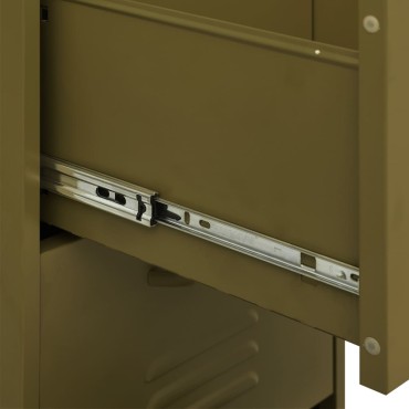 vidaXL Ντουλάπι Αποθήκευσης Πράσινο Λαδί 42,5x35x101,5cm από Ατσάλι 1 τεμ.