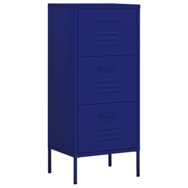 vidaXL Ντουλάπι Αποθήκευσης Ναυτικό Μπλε 42,5x35x101,5cm από Ατσάλι 1 τεμ.