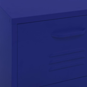 vidaXL Ντουλάπι Αποθήκευσης Ναυτικό Μπλε 42,5x35x101,5cm από Ατσάλι 1 τεμ.
