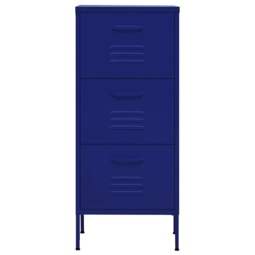vidaXL Ντουλάπι Αποθήκευσης Ναυτικό Μπλε 42,5x35x101,5cm από Ατσάλι 1 τεμ.