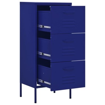 vidaXL Ντουλάπι Αποθήκευσης Ναυτικό Μπλε 42,5x35x101,5cm από Ατσάλι 1 τεμ.