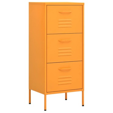vidaXL Ντουλάπι Αποθήκευσης Μουσταρδί 42,5x35x101,5cm από Ατσάλι 1 τεμ.