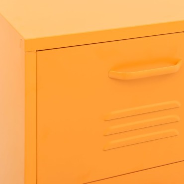 vidaXL Ντουλάπι Αποθήκευσης Μουσταρδί 42,5x35x101,5cm από Ατσάλι 1 τεμ.