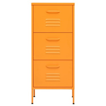 vidaXL Ντουλάπι Αποθήκευσης Μουσταρδί 42,5x35x101,5cm από Ατσάλι 1 τεμ.