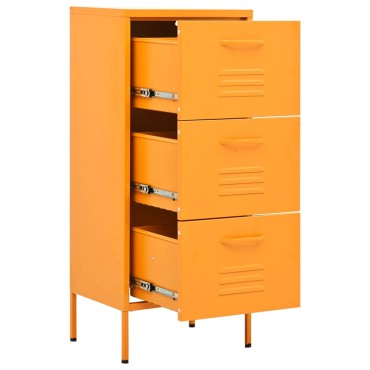 vidaXL Ντουλάπι Αποθήκευσης Μουσταρδί 42,5x35x101,5cm από Ατσάλι 1 τεμ.