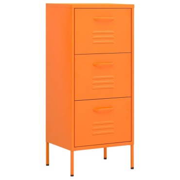 vidaXL Ντουλάπι Αποθήκευσης Πορτοκαλί 42,5x35x101,5cm από Ατσάλι 1 τεμ.