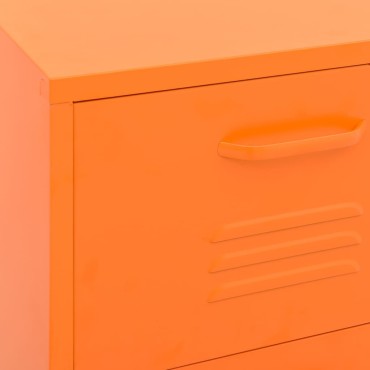 vidaXL Ντουλάπι Αποθήκευσης Πορτοκαλί 42,5x35x101,5cm από Ατσάλι 1 τεμ.