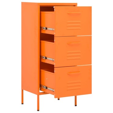 vidaXL Ντουλάπι Αποθήκευσης Πορτοκαλί 42,5x35x101,5cm από Ατσάλι 1 τεμ.