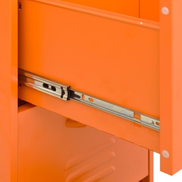 vidaXL Ντουλάπι Αποθήκευσης Πορτοκαλί 42,5x35x101,5cm από Ατσάλι 1 τεμ.