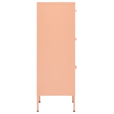 vidaXL Ντουλάπι Αποθήκευσης Ροζ 42,5x35x101,5cm από Ατσάλι 1 τεμ.