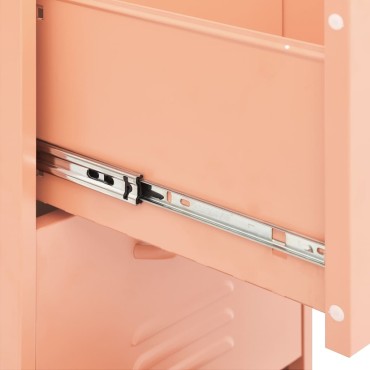 vidaXL Ντουλάπι Αποθήκευσης Ροζ 42,5x35x101,5cm από Ατσάλι 1 τεμ.