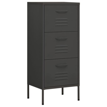 vidaXL Ντουλάπι Αποθήκευσης Ανθρακί 42,5x35x101,5cm από Ατσάλι 1 τεμ.