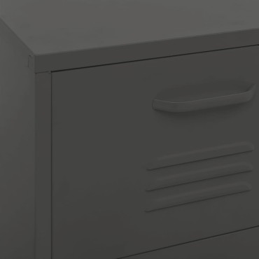 vidaXL Ντουλάπι Αποθήκευσης Ανθρακί 42,5x35x101,5cm από Ατσάλι 1 τεμ.