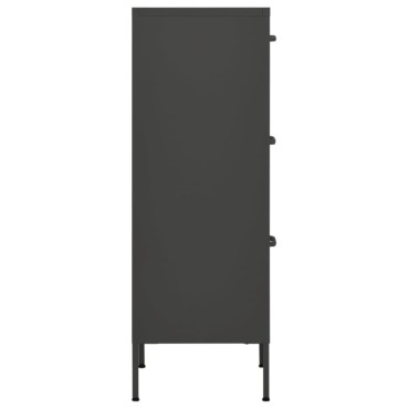 vidaXL Ντουλάπι Αποθήκευσης Ανθρακί 42,5x35x101,5cm από Ατσάλι 1 τεμ.
