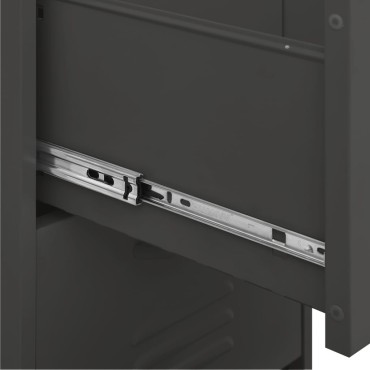 vidaXL Ντουλάπι Αποθήκευσης Ανθρακί 42,5x35x101,5cm από Ατσάλι 1 τεμ.