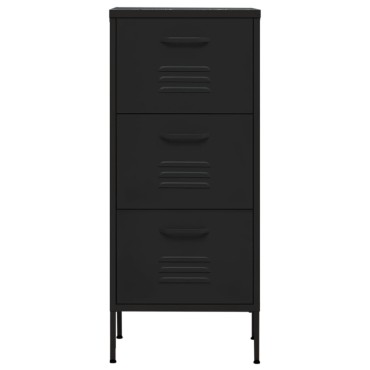 vidaXL Ντουλάπι Αποθήκευσης Μαύρο 42,5x35x101,5cm από Ατσάλι 1 τεμ.