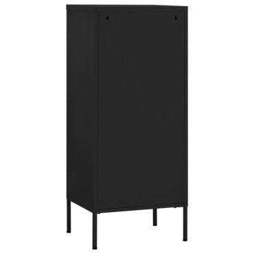 vidaXL Ντουλάπι Αποθήκευσης Μαύρο 42,5x35x101,5cm από Ατσάλι 1 τεμ.