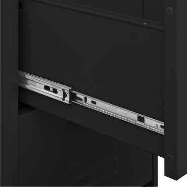 vidaXL Ντουλάπι Αποθήκευσης Μαύρο 42,5x35x101,5cm από Ατσάλι 1 τεμ.