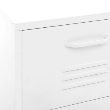 vidaXL Ντουλάπι Αποθήκευσης Λευκό 42,5x35x101,5cm από Ατσάλι 1 τεμ.