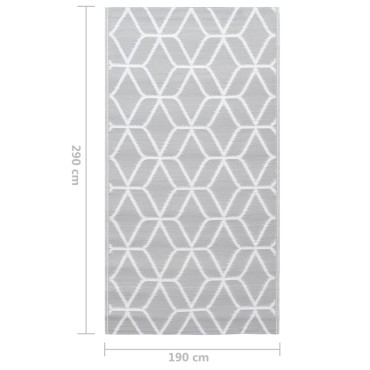 vidaXL Χαλί εξωτερικού χώρου ARAKIL γκρι 190x290 cm PP