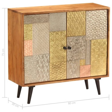 vidaXL Ντουλάπι / Ψηλός Μπουφές 80x30x75cm Μασίφ Ξύλο Ακακίας 1 τεμ.