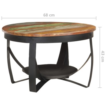 vidaXL Τραπεζάκι Σαλονιού 68x43cm από Μασίφ Ανακυκλωμένο Ξύλο 1 τεμ.