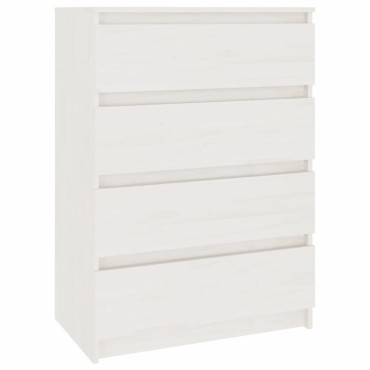 vidaXL Βοηθητικό Ντουλάπι Λευκό 60x36x84cm από Μασίφ Ξύλο Πεύκου 1 τεμ.