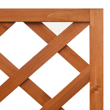 vidaXL Γλάστρα Γωνιακή με Καφασωτό 40 x 40 x 150 εκ. από Ξύλο Ελάτης