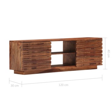 vidaXL Έπιπλο Τηλεόρασης 120x30x40cm από Μασίφ Ξύλο Sheesham