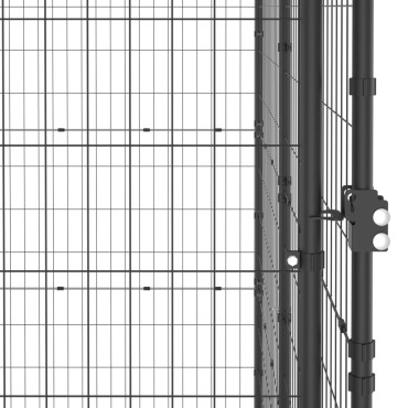 vidaXL Κλουβί Σκύλου Εξωτερικού Χώρου 4,84 μ² από Ατσάλι