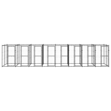 vidaXL Κλουβί Σκύλου Εξωτερικού Χώρου 19,36 μ² από Ατσάλι