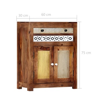 vidaXL Ντουλάπι 60x30x75cm από Μασίφ Ξύλο Ακακίας 1 τεμ.