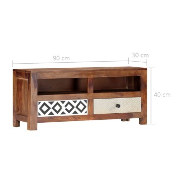 vidaXL Έπιπλο Τηλεόρασης 90x30x40cm από Μασίφ Ξύλο Sheesham