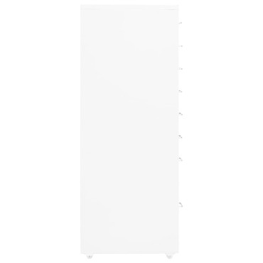 vidaXL Αρχειοθήκη Φορητή Λευκή 28x41x109cm Μεταλλική 1 τεμ.