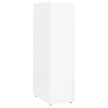 vidaXL Αρχειοθήκη Φορητή Λευκή 28x41x109cm Μεταλλική 1 τεμ.