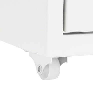 vidaXL Αρχειοθήκη Φορητή Λευκή 28x41x109cm Μεταλλική 1 τεμ.