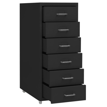 vidaXL Αρχειοθήκη Φορητή Λευκή 28x41x69cm Μεταλλική 1 τεμ.