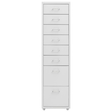 vidaXL Αρχειοθήκη Φορητή Γκρι 28x41x109cm Μεταλλική 1 τεμ.