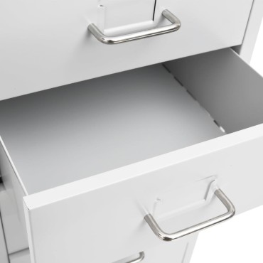 vidaXL Αρχειοθήκη Φορητή Γκρι 28x41x109cm Μεταλλική 1 τεμ.