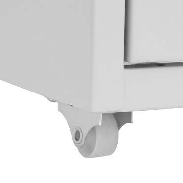 vidaXL Αρχειοθήκη Φορητή Γκρι 28x41x109cm Μεταλλική 1 τεμ.