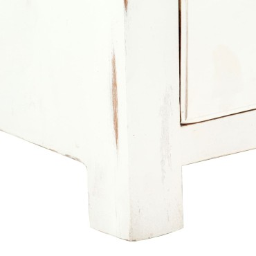 vidaXL Έπιπλο Τηλεόρασης Λευκό 120x30x40cm από Μασίφ Ξύλο Ακακίας